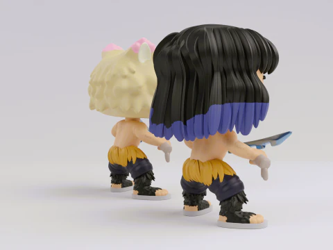 Inosuke Hashibira Funko model from the anime demon slayer 3D Print Model