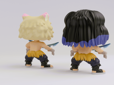Inosuke Hashibira Funko model from the anime demon slayer 3D Print Model