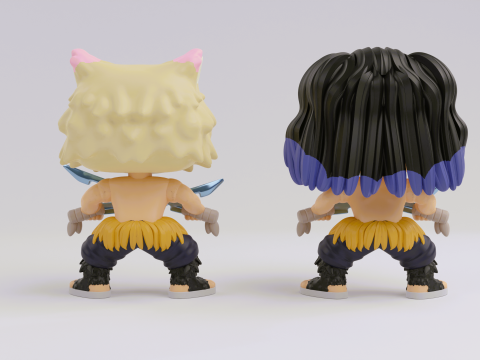Inosuke Hashibira Funko model from the anime demon slayer 3D Print Model