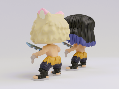 Inosuke Hashibira Funko model from the anime demon slayer 3D Print Model