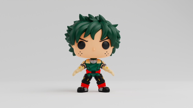 Izuku Midoriya Funko model from the anime my hero academia Model Cetak 3D .c4d .max .obj .3ds .fbx .stl .blend 