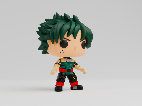 Izuku Midoriya Funko model from the anime my hero academia Model Cetak 3D