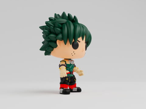 Izuku Midoriya Funko model from the anime my hero academia Model Cetak 3D