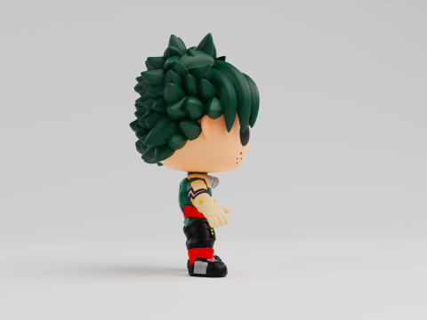 Izuku Midoriya Funko model from the anime my hero academia Model Cetak 3D