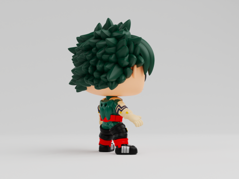 Izuku Midoriya Funko model from the anime my hero academia Model Cetak 3D