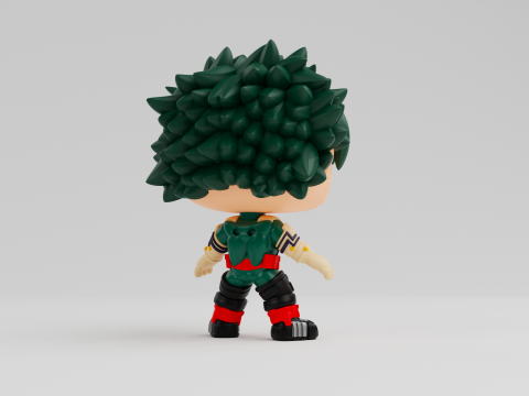Izuku Midoriya Funko model from the anime my hero academia Model Cetak 3D