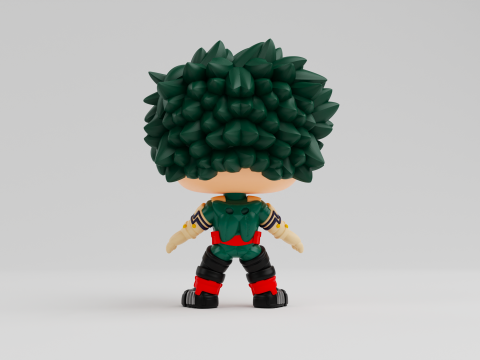Izuku Midoriya Funko model from the anime my hero academia Model Cetak 3D