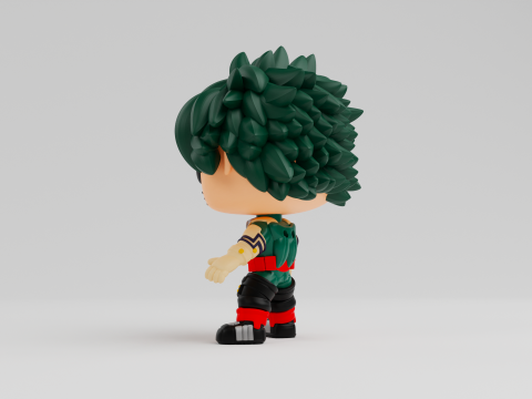 Izuku Midoriya Funko model from the anime my hero academia Model Cetak 3D