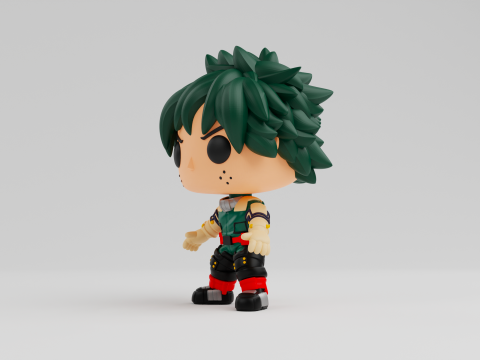 Izuku Midoriya Funko model from the anime my hero academia Model Cetak 3D