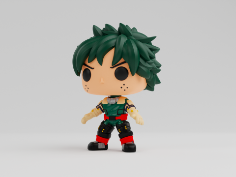 Izuku Midoriya Funko model from the anime my hero academia Model Cetak 3D