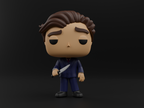 Patrick Bateman funko pop from the movie American Psycho 3D Print Model