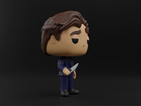 Patrick Bateman funko pop from the movie American Psycho 3D Принт Модель
