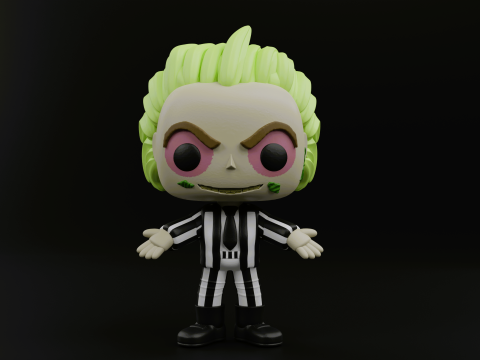 Beetlejuice Funko Pop from the movie Beetlejuice Beetlejuice 3D Print Model