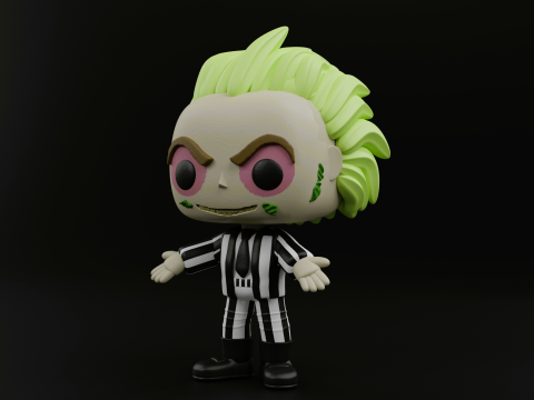 Beetlejuice Funko Pop from the movie Beetlejuice Beetlejuice Model Cetak 3D