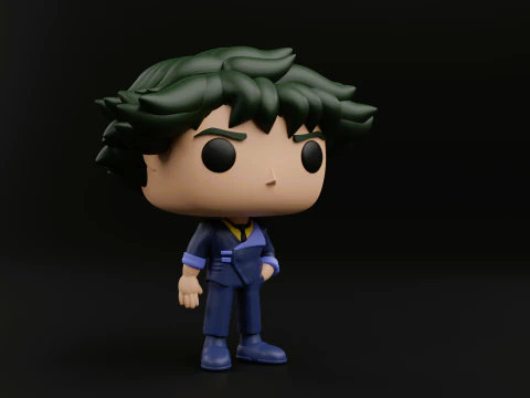 Spike Spiegel funko pop from the anime Cowboy Bebop 3D Print Model