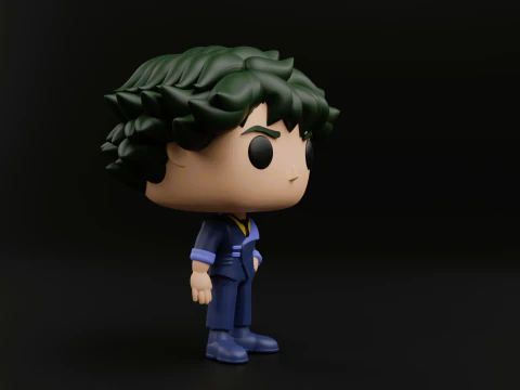 Spike Spiegel funko pop from the anime Cowboy Bebop 3D Print Model