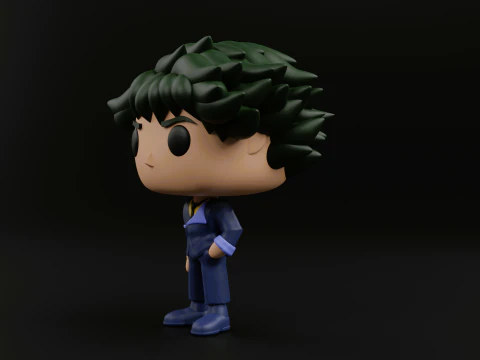 Spike Spiegel funko pop from the anime Cowboy Bebop 3D Print Model