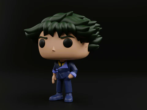 Spike Spiegel funko pop from the anime Cowboy Bebop 3D Print Model