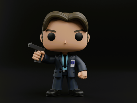 Fox Mulder funko pop from the X files 3D Print Model