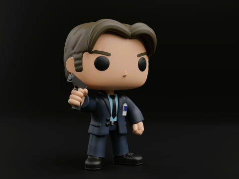 Fox Mulder funko pop from the X files Model do druku 3D