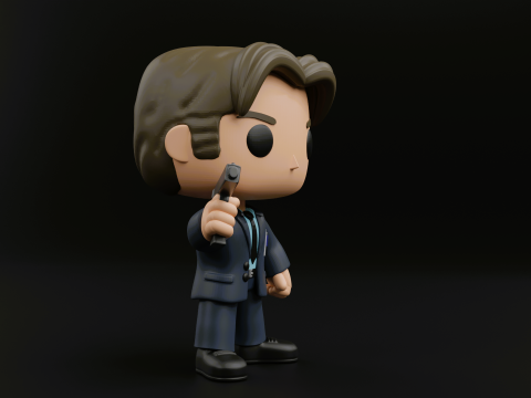 Fox Mulder funko pop from the X files Model do druku 3D