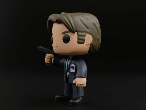 Fox Mulder funko pop from the X files Model do druku 3D