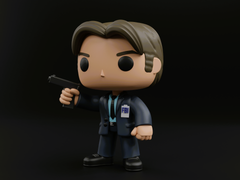 Fox Mulder funko pop from the X files Model do druku 3D