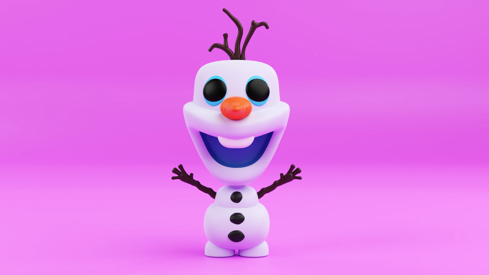 Olaf funko pop from the movie frozen 3D Print Model .c4d .max .obj .3ds .fbx .stl .blend