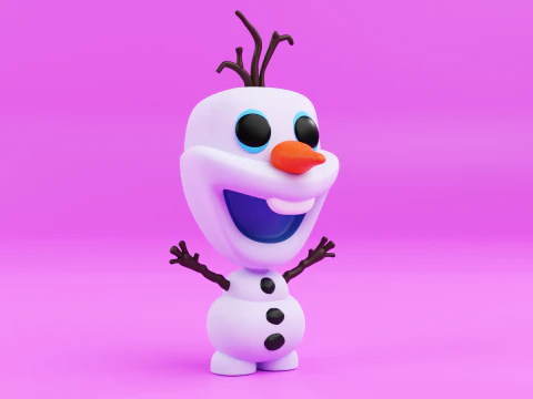 Olaf funko pop from the movie frozen 3D Print Model