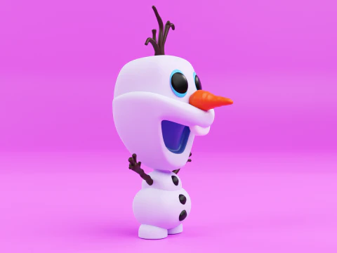 Olaf funko pop from the movie frozen 3D Print Model