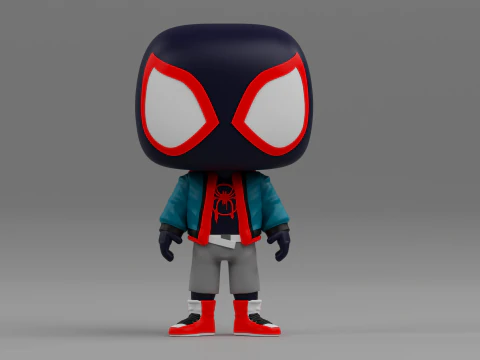 Funko pop di Miles Morales dall'universo Marvel Modello di stampa 3D