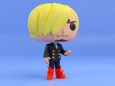 Sanji funko pop from the anime one piece 3D Print Model