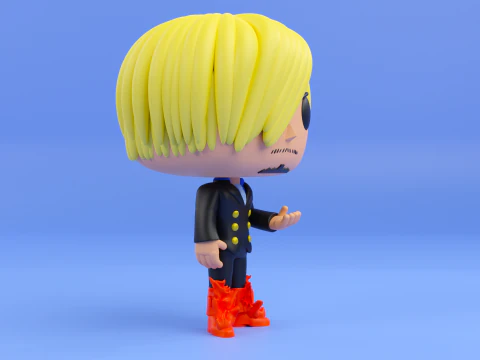 Sanji funko pop from the anime one piece 3D Print Model