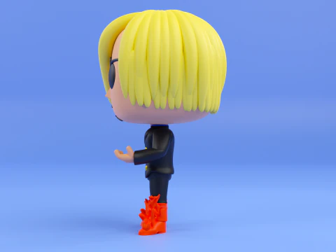 Sanji funko pop from the anime one piece 3D Print Model