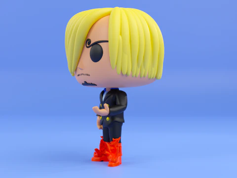 Sanji funko pop from the anime one piece 3D Print Model