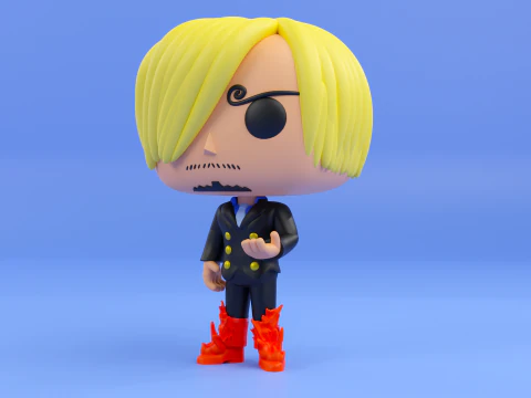 Sanji funko pop from the anime one piece 3D Print Model