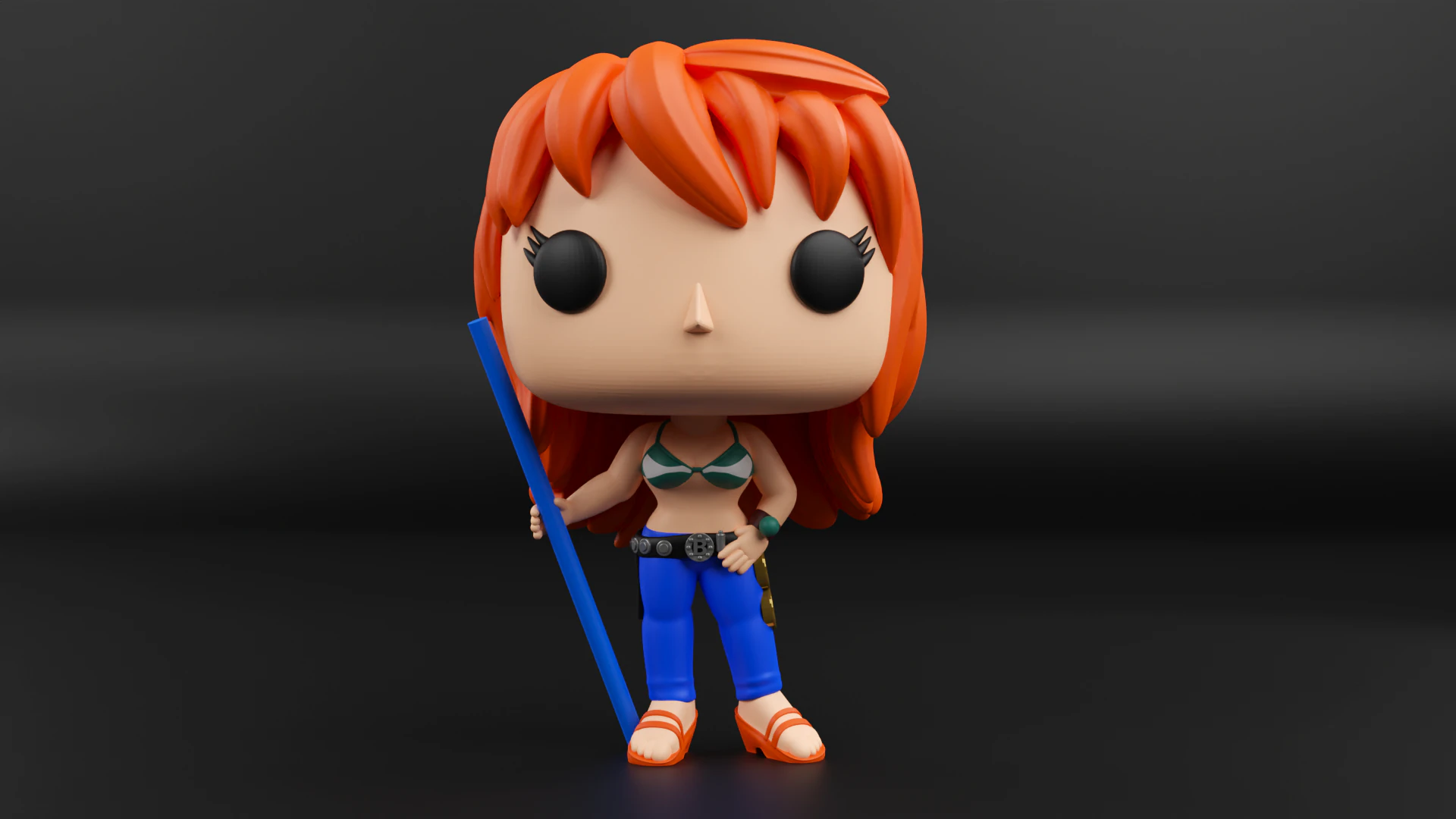Nami funko pop from the anime one piece 3D Print Model .c4d .max .obj .3ds .fbx .stl .blend 