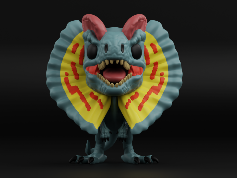 Dilophosaurus funko pop from the Jurassic park 3Dプリントモデル