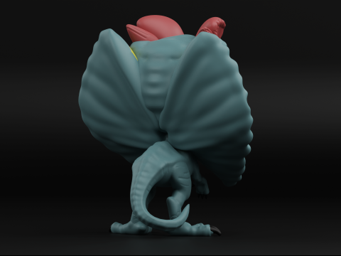 Dilophosaurus funko pop from the Jurassic park Model Cetak 3D