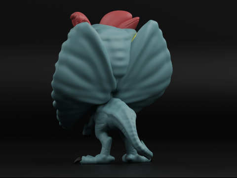 Dilophosaurus funko pop from the Jurassic park Model Cetak 3D