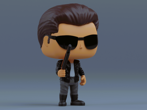 T 800 Terminator funko pop from the Terminator franchise 3D Print Model