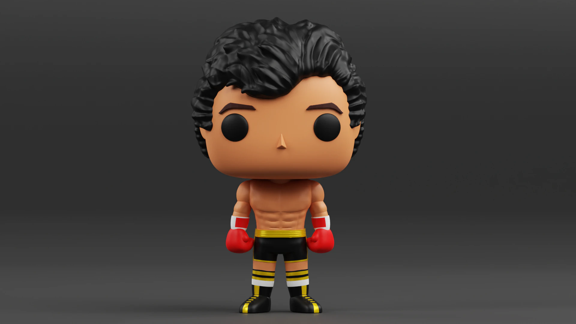 Rocky Balboa funko pop from the Rocky franchise 3D Print Model .c4d .max .obj .3ds .fbx .stl .blend 