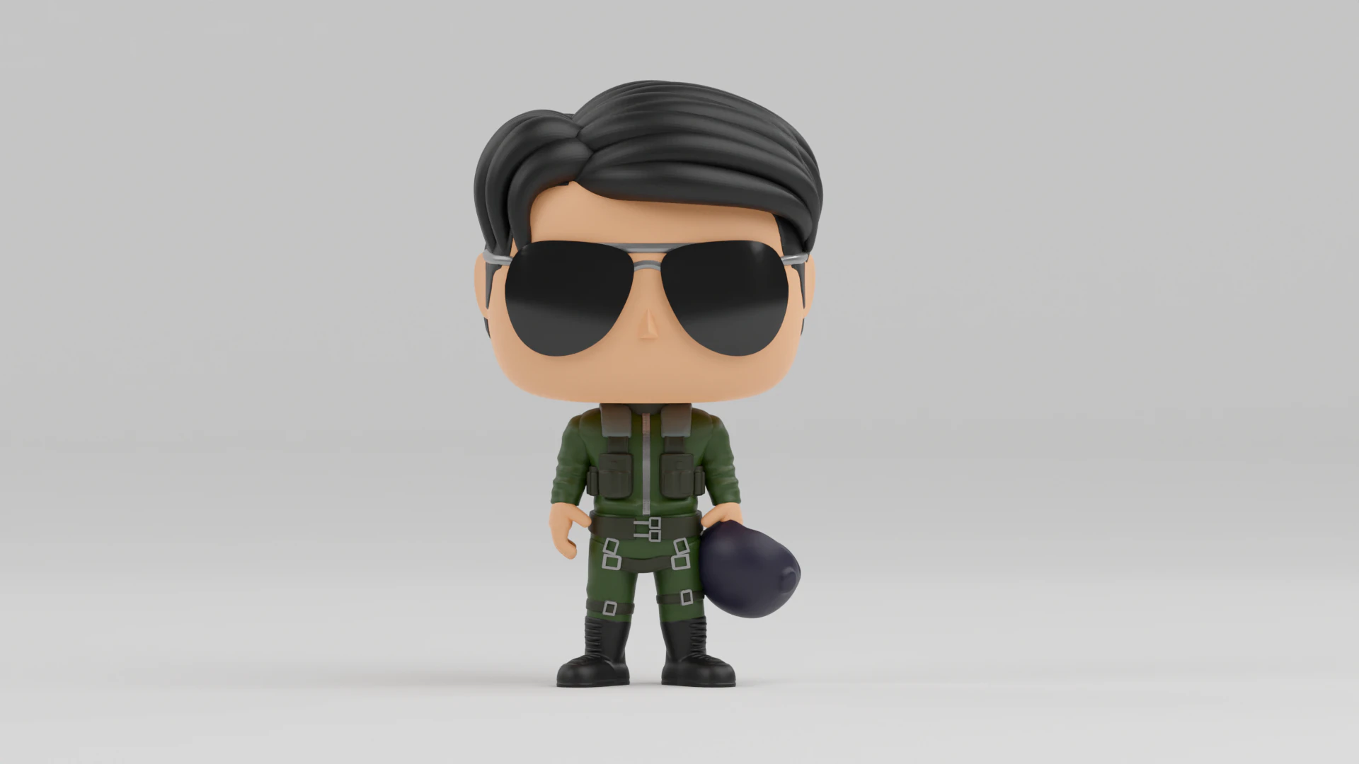 Pete Maverick Mitchell funko pop 3D Print Model .c4d .max .obj .3ds .fbx .stl .blend 