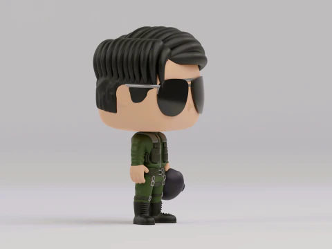 Pete Maverick Mitchell funko pop 3D Print Model