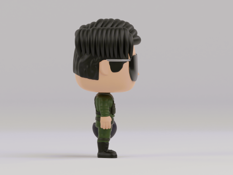 Pete Maverick Mitchell funko pop Model Cetak 3D