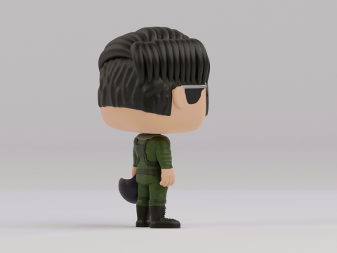 Pete Maverick Mitchell funko pop Model Cetak 3D