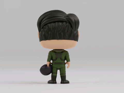 Pete Maverick Mitchell funko pop 3D Print Model