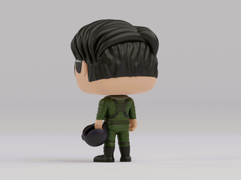 Pete Maverick Mitchell funko pop Model Cetak 3D