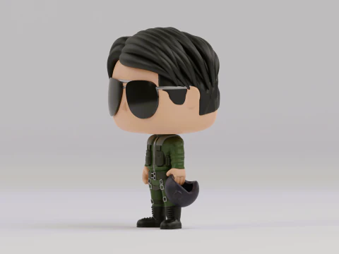 Pete Maverick Mitchell funko pop 3D Print Model