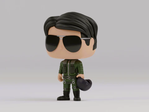 Pete Maverick Mitchell funko pop 3D Print Model